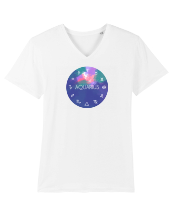 Aquarius Astrological Sign/AQUARIUS/Zodiac White