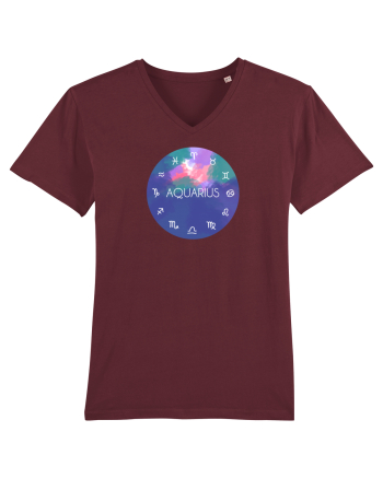 Aquarius Astrological Sign/AQUARIUS/Zodiac Burgundy
