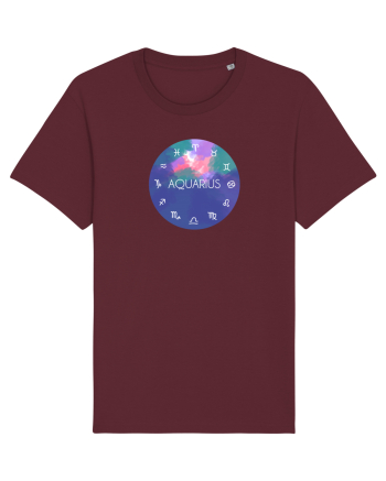 Aquarius Astrological Sign/AQUARIUS/Zodiac Burgundy