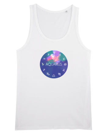 Aquarius Astrological Sign/AQUARIUS/Zodiac White