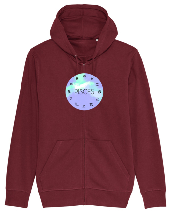 Pisces Astrological Sign/PISCES/Zodiac Burgundy