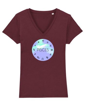 Pisces Astrological Sign/PISCES/Zodiac Burgundy