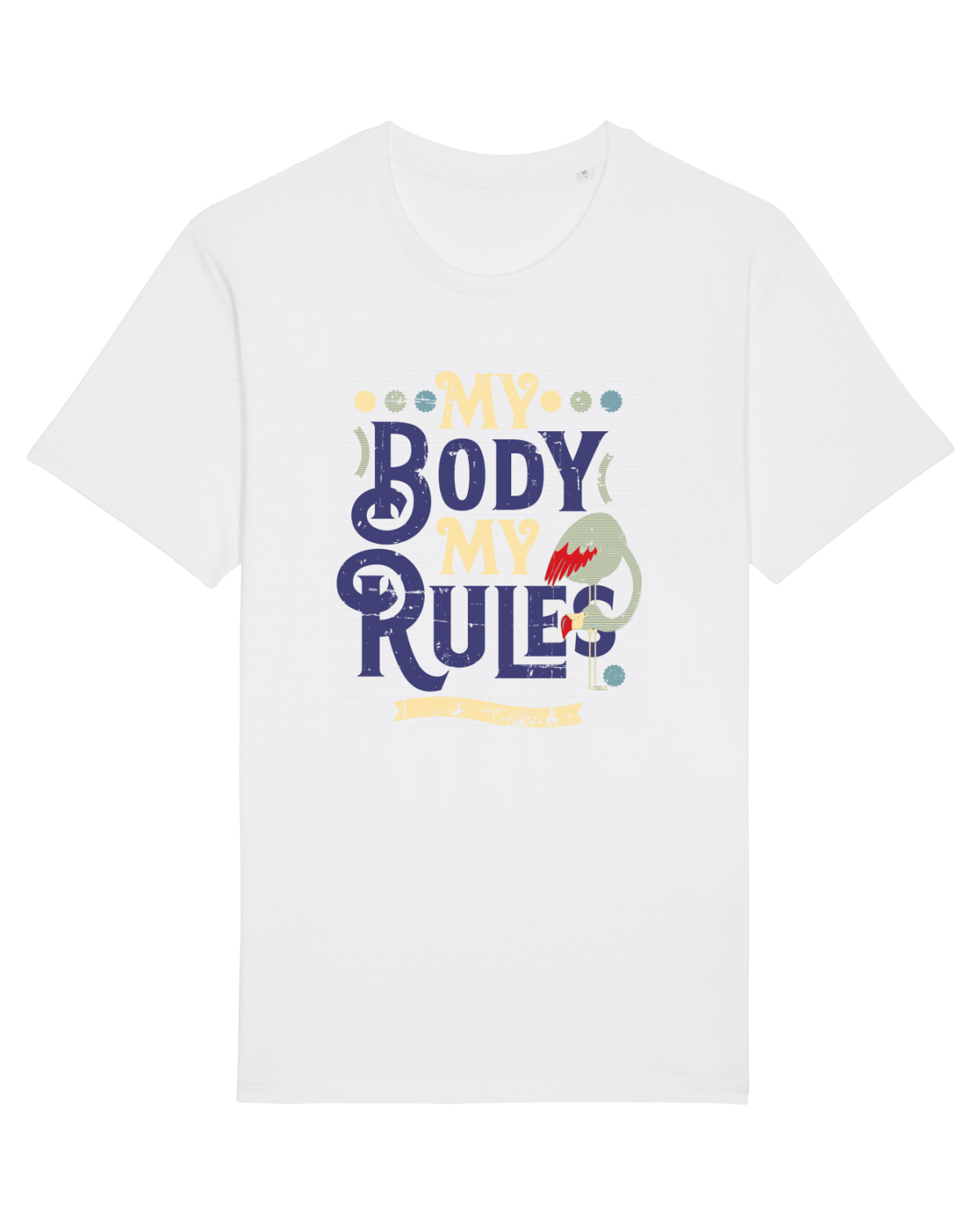 Tricou mânecă scurtă Unisex Rocker White