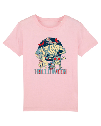 De Halloween vintage cu dinozauri, pisici si mumii si vrajitoare Cotton Pink