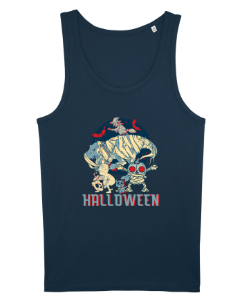 De Halloween vintage cu dinozauri, pisici si mumii si vrajitoare Navy