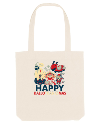 Halloween Thanksgiving si Craciunul. Design retro 3 in 1 Natural
