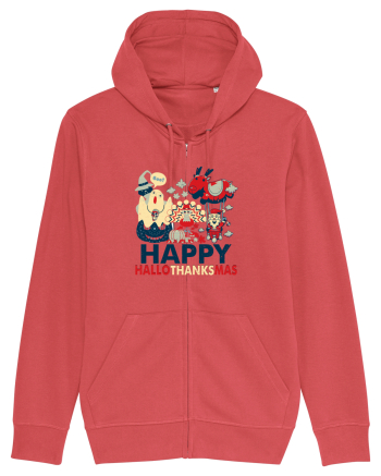 Halloween Thanksgiving si Craciunul. Design retro 3 in 1 Carmine Red