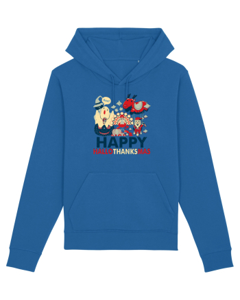 Halloween Thanksgiving si Craciunul. Design retro 3 in 1 Royal Blue
