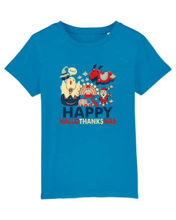 Halloween Thanksgiving si Craciunul. Design retro 3 in 1 Azur