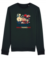 Halloween Thanksgiving si Craciunul. Design retro 3 in 1 Bluză mânecă lungă Unisex Rise