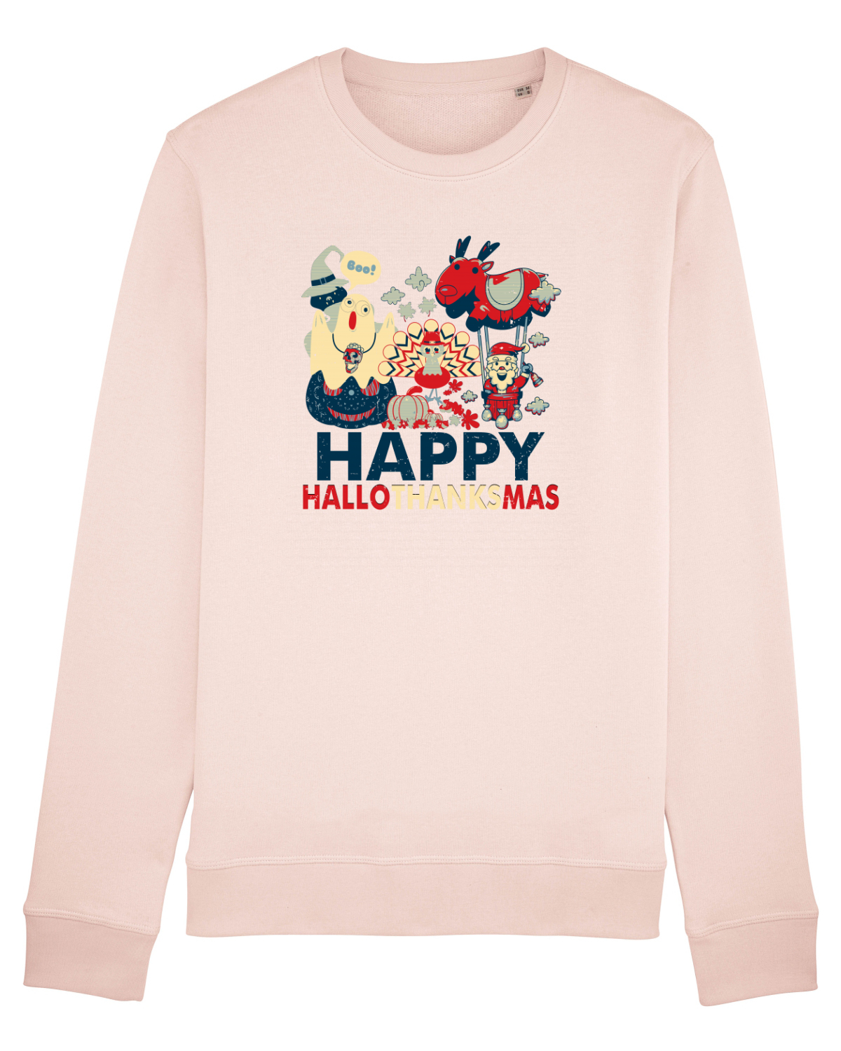 Bluză mânecă lungă Unisex Rise Candy Pink