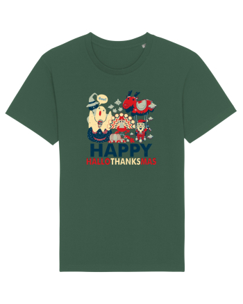 Halloween Thanksgiving si Craciunul. Design retro 3 in 1 Bottle Green