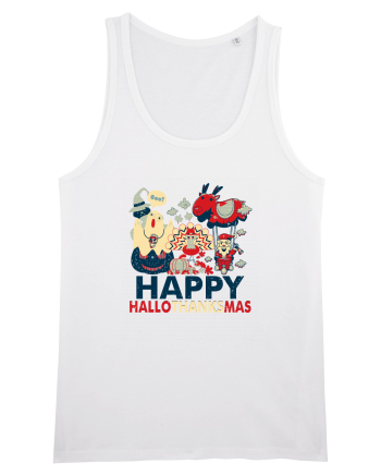 Halloween Thanksgiving si Craciunul. Design retro 3 in 1 White