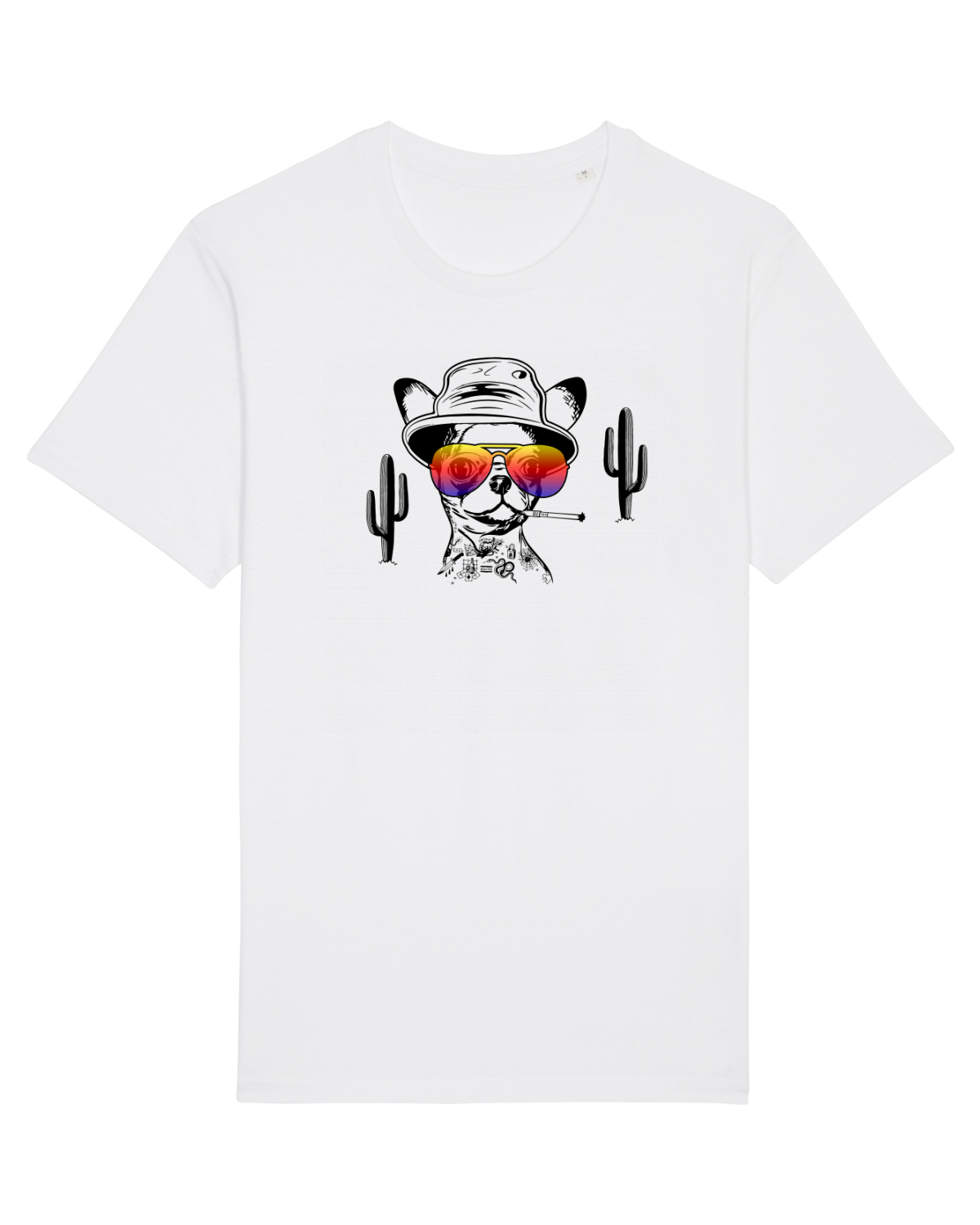 Tricou mânecă scurtă Unisex Rocker White