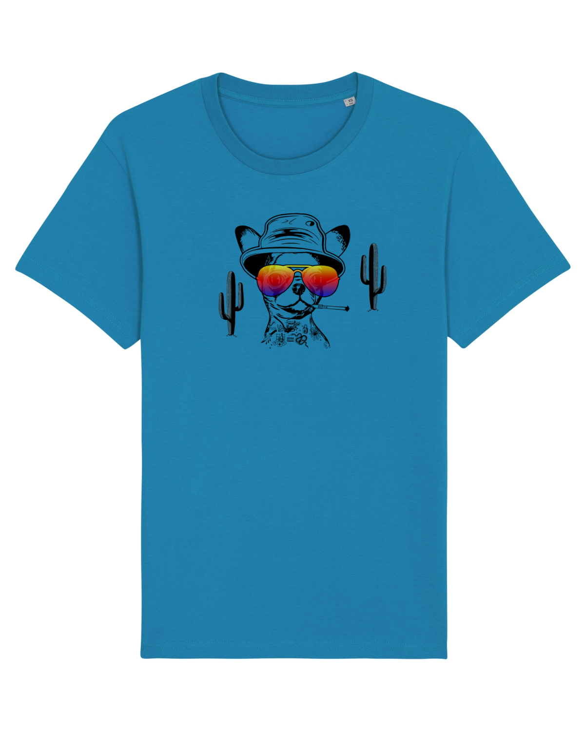 Tricou mânecă scurtă Unisex Rocker Azur