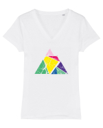 Triangle Tricou mânecă scurtă guler V Damă Evoker