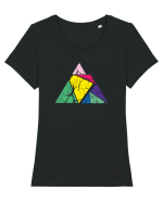 Triangle Tricou mânecă scurtă guler larg fitted Damă Expresser