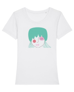 Doll Tricou mânecă scurtă guler larg fitted Damă Expresser