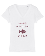 Mințile-n Cap Tricou mânecă scurtă guler V Damă Evoker
