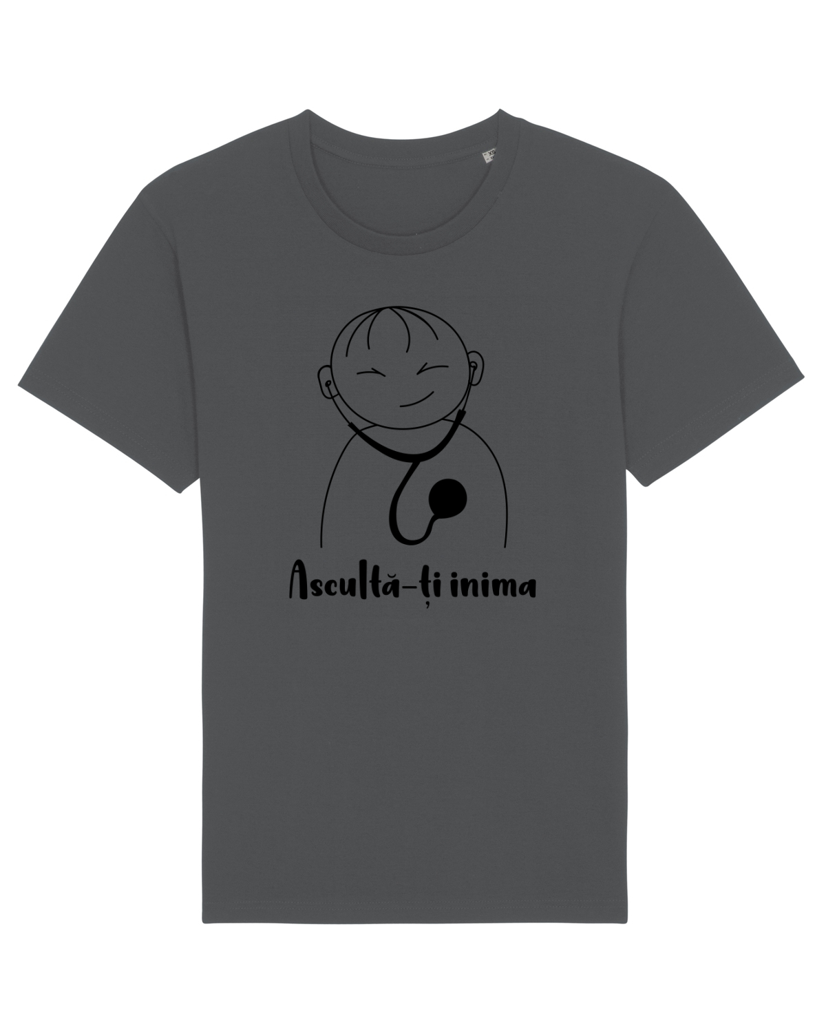 Tricou mânecă scurtă Unisex Rocker Anthracite