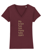 Too many tabs open Tricou mânecă scurtă guler V Damă Evoker