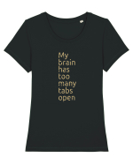 Too many tabs open Tricou mânecă scurtă guler larg fitted Damă Expresser