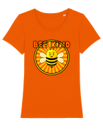 Bee Kind Tricou mânecă scurtă guler larg fitted Damă Expresser