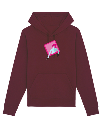 Funky Mona Lisa Burgundy