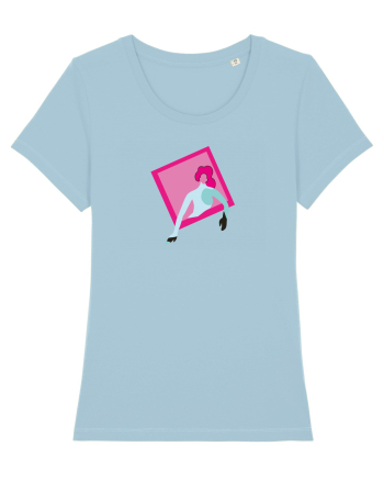 Funky Mona Lisa Sky Blue