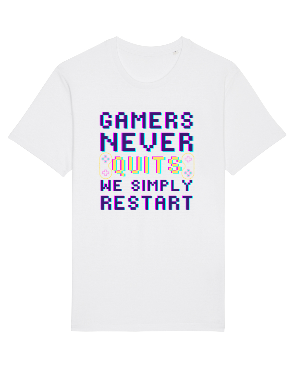 Tricou mânecă scurtă Unisex Rocker White