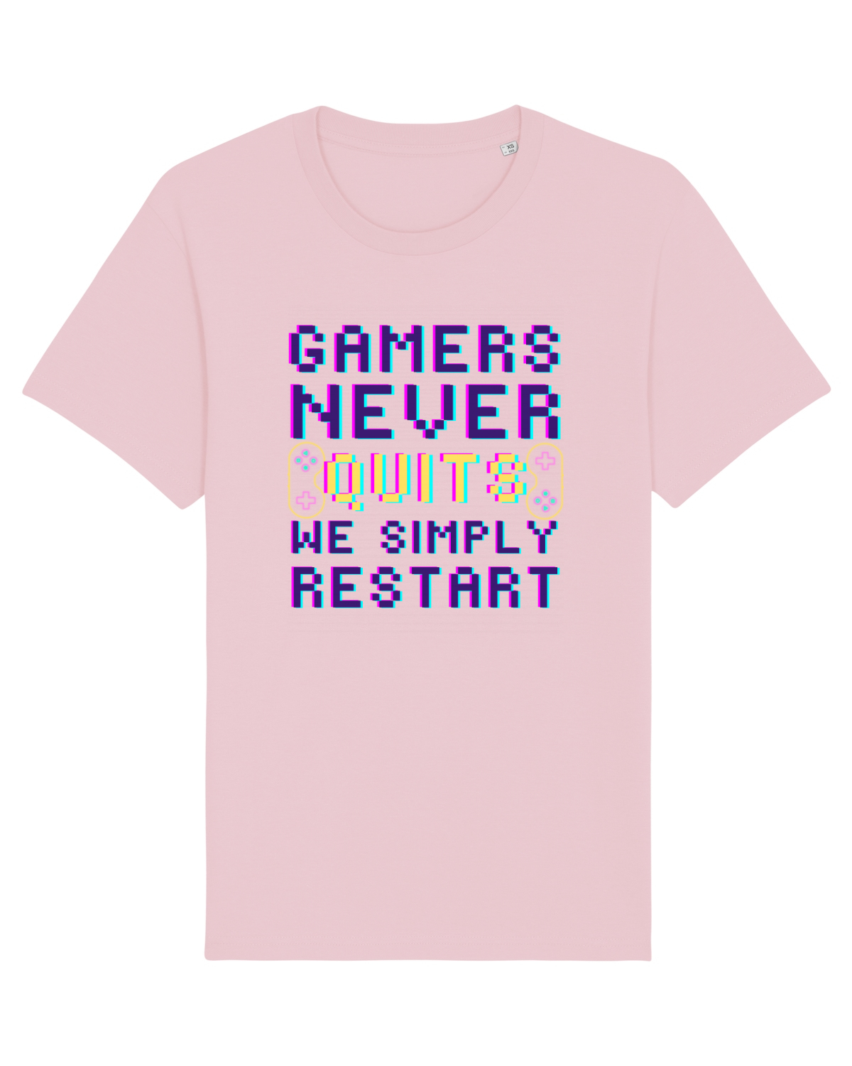 Tricou mânecă scurtă Unisex Rocker Cotton Pink