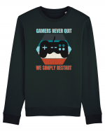 Gamers never quits Bluză mânecă lungă Unisex Rise