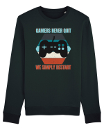 Gamers never quits Bluză mânecă lungă Unisex Rise