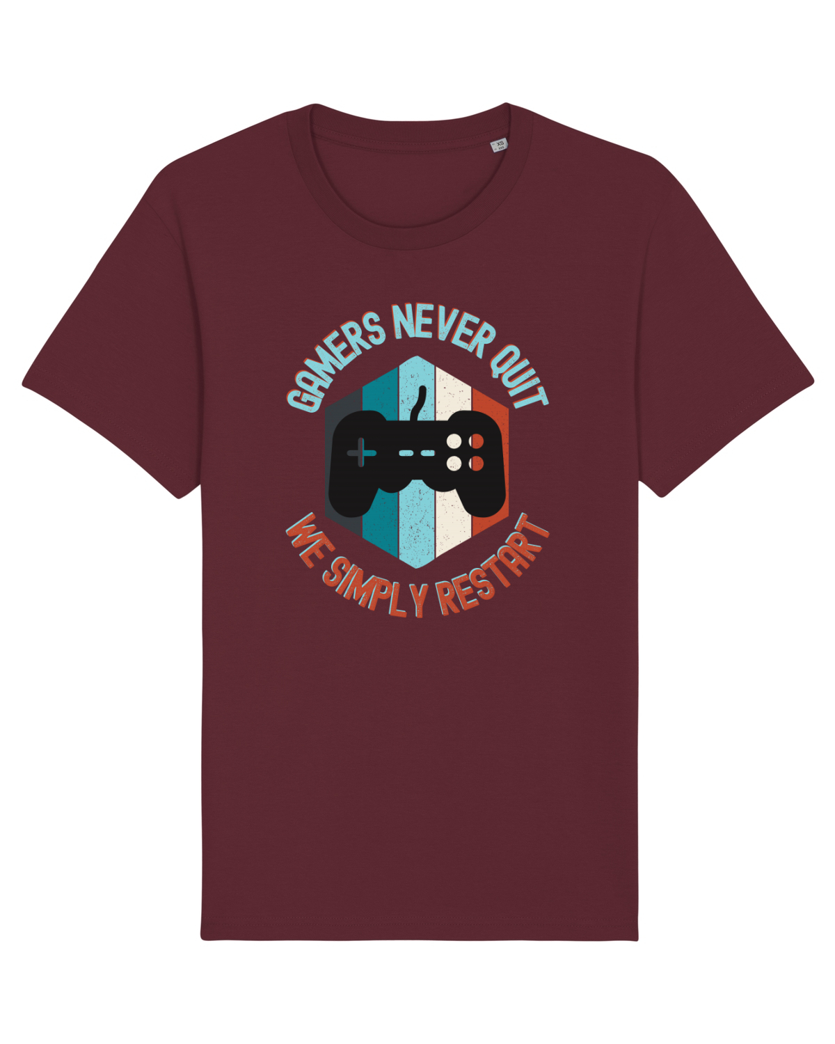 Tricou mânecă scurtă Unisex Rocker Burgundy
