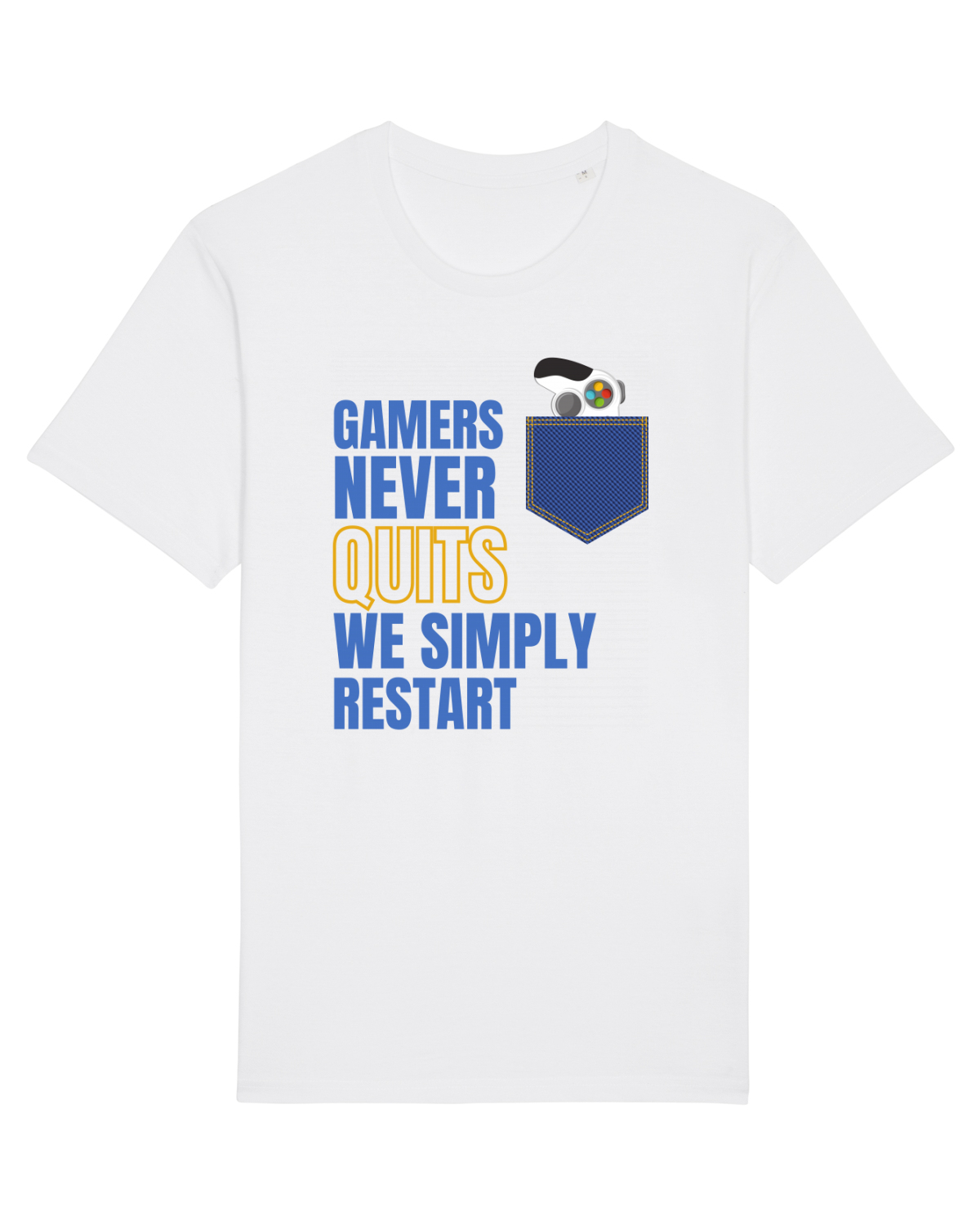 Tricou mânecă scurtă Unisex Rocker White