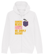 Gamers never quits Hanorac cu fermoar Unisex Connector