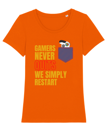 Gamers never quits Bright Orange