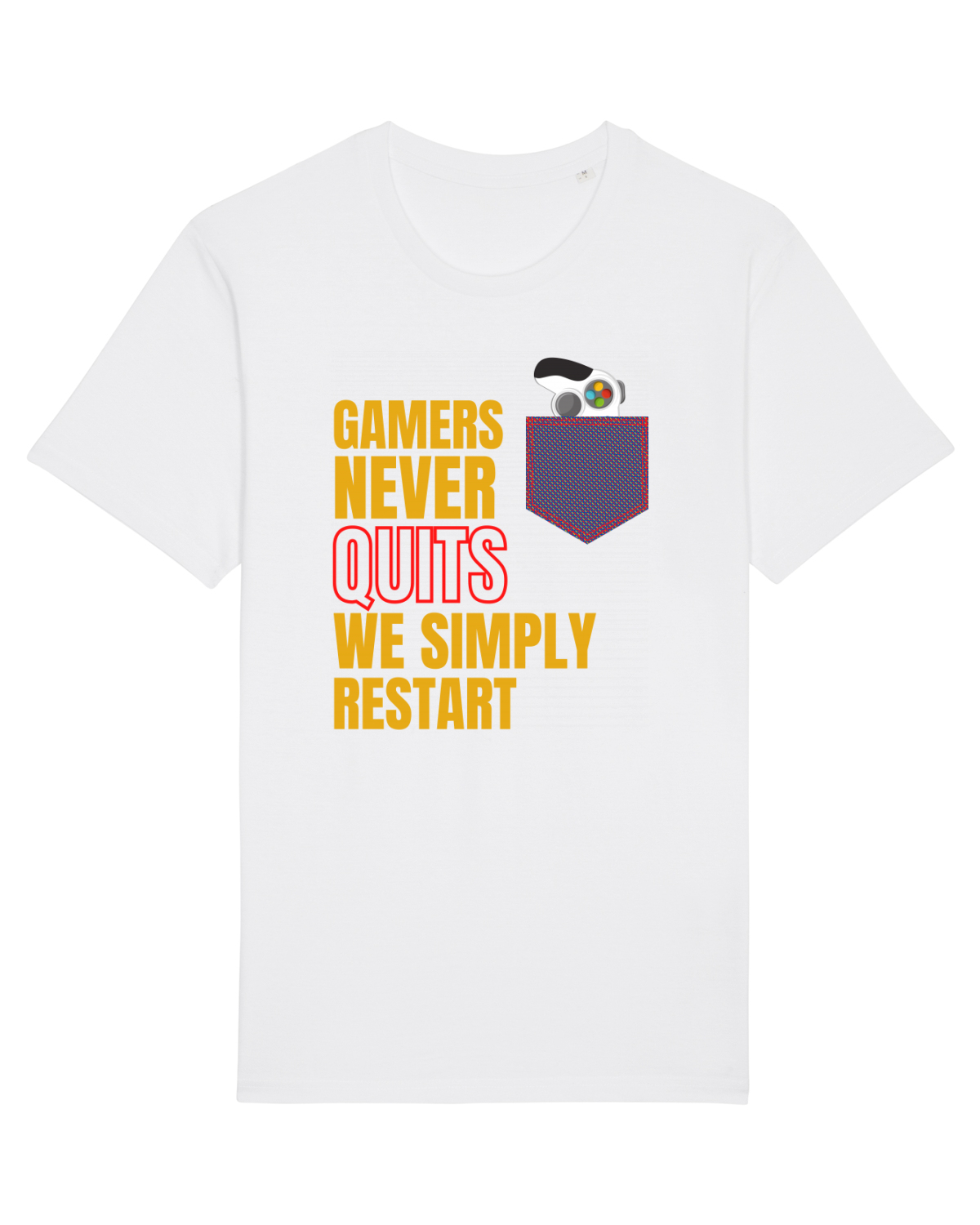 Tricou mânecă scurtă Unisex Rocker White