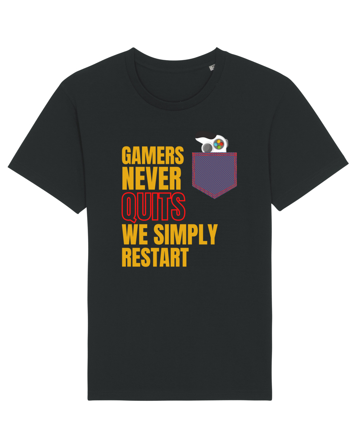 Tricou mânecă scurtă Unisex Rocker Black