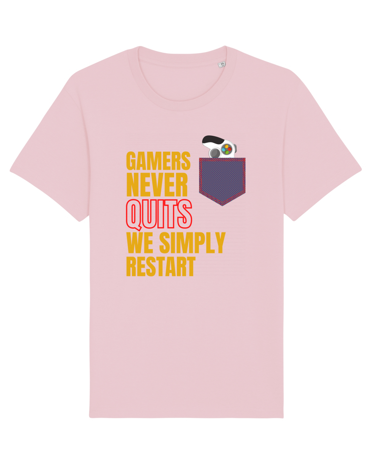 Tricou mânecă scurtă Unisex Rocker Cotton Pink