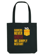 Gamers never quits Sacoșă textilă
