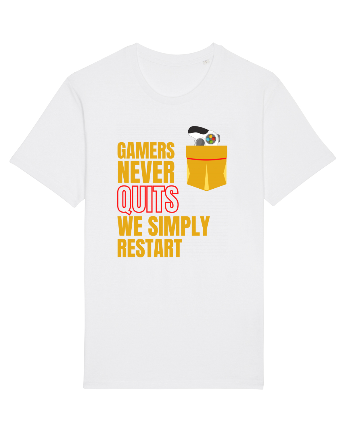 Tricou mânecă scurtă Unisex Rocker White