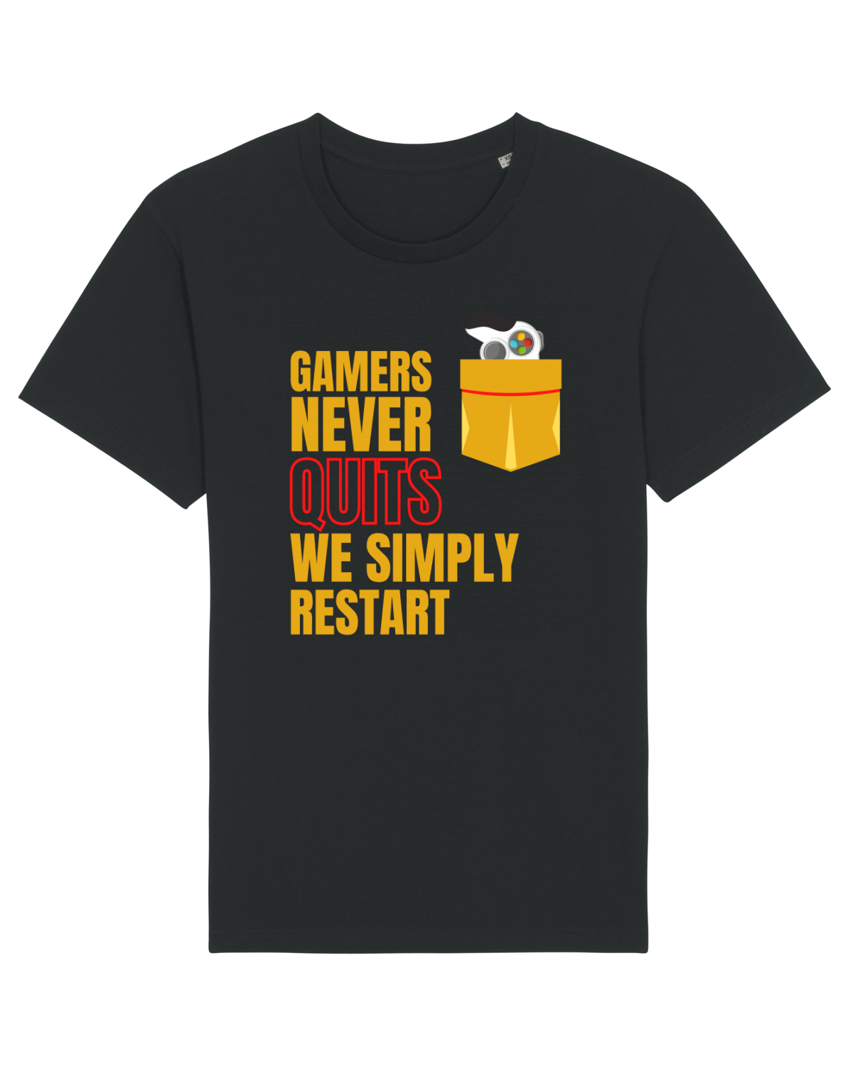 Tricou mânecă scurtă Unisex Rocker Black