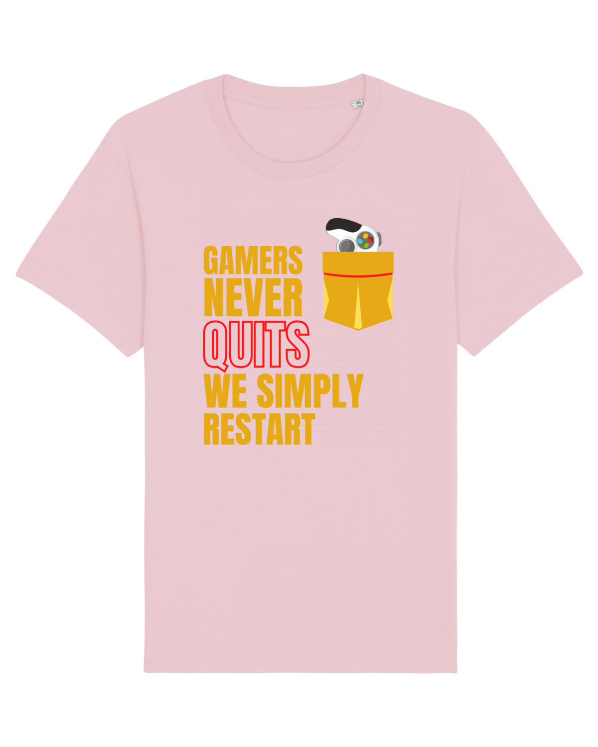 Tricou mânecă scurtă Unisex Rocker Cotton Pink