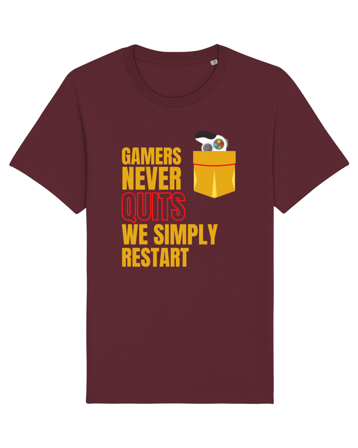 Tricou mânecă scurtă Unisex Rocker Burgundy