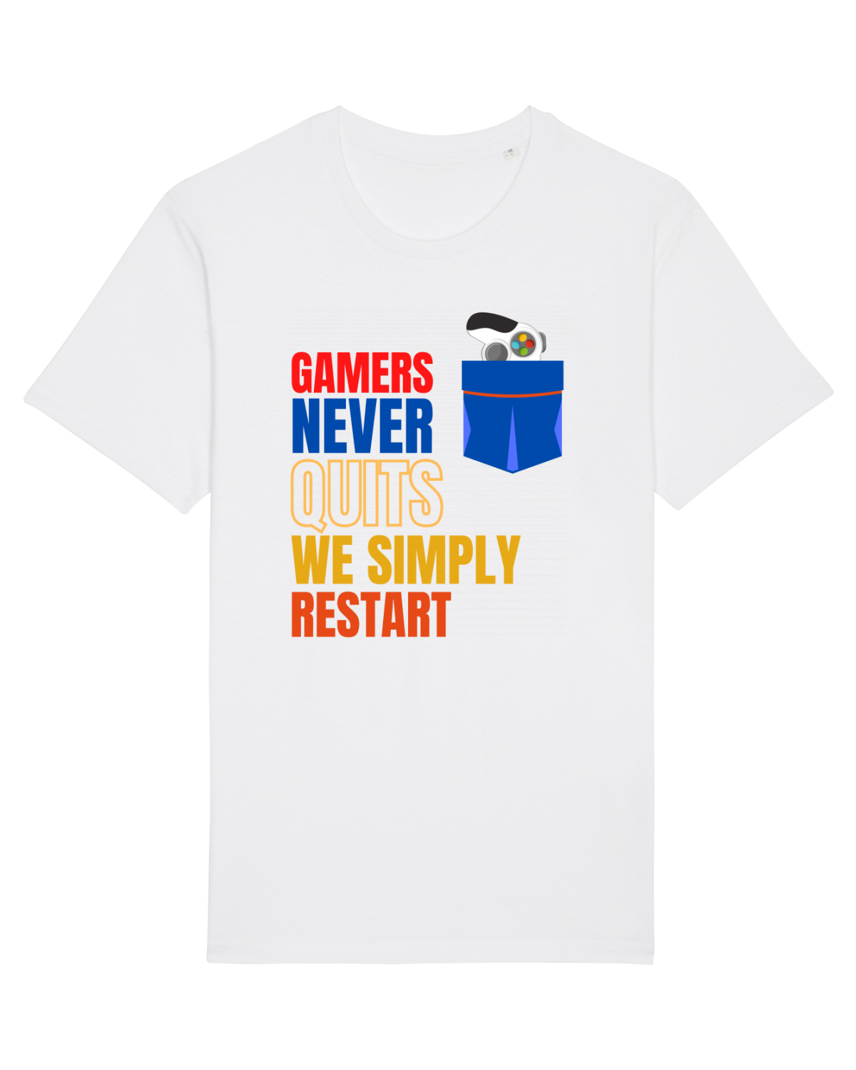 Tricou mânecă scurtă Unisex Rocker White