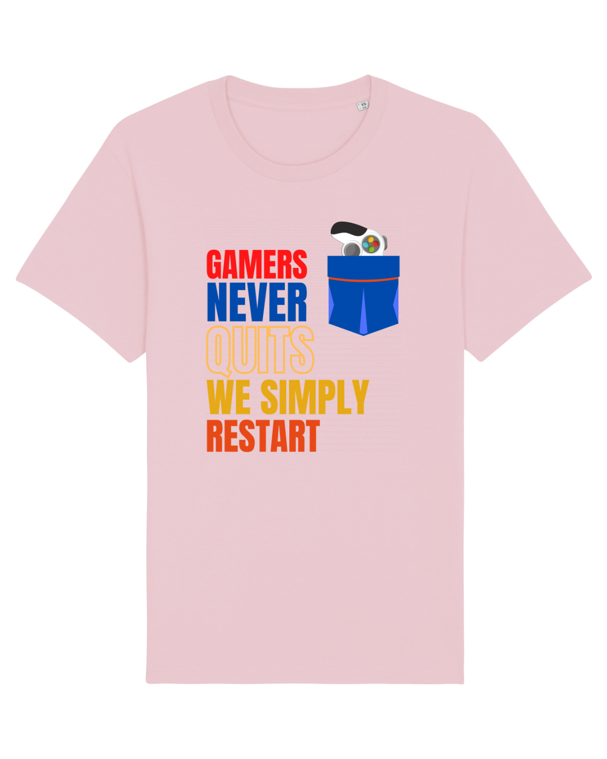 Tricou mânecă scurtă Unisex Rocker Cotton Pink