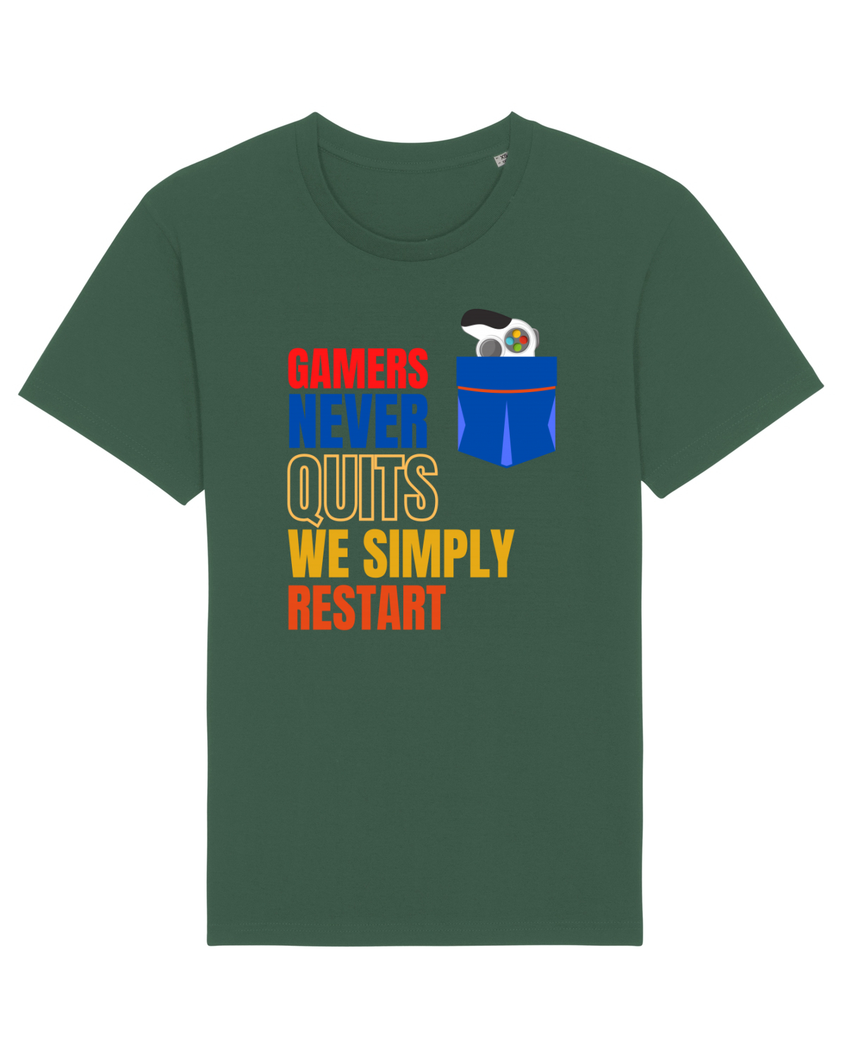 Tricou mânecă scurtă Unisex Rocker Bottle Green