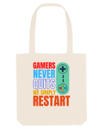 Gamers never quits Sacoșă textilă