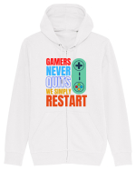 Gamers never quits Hanorac cu fermoar Unisex Connector